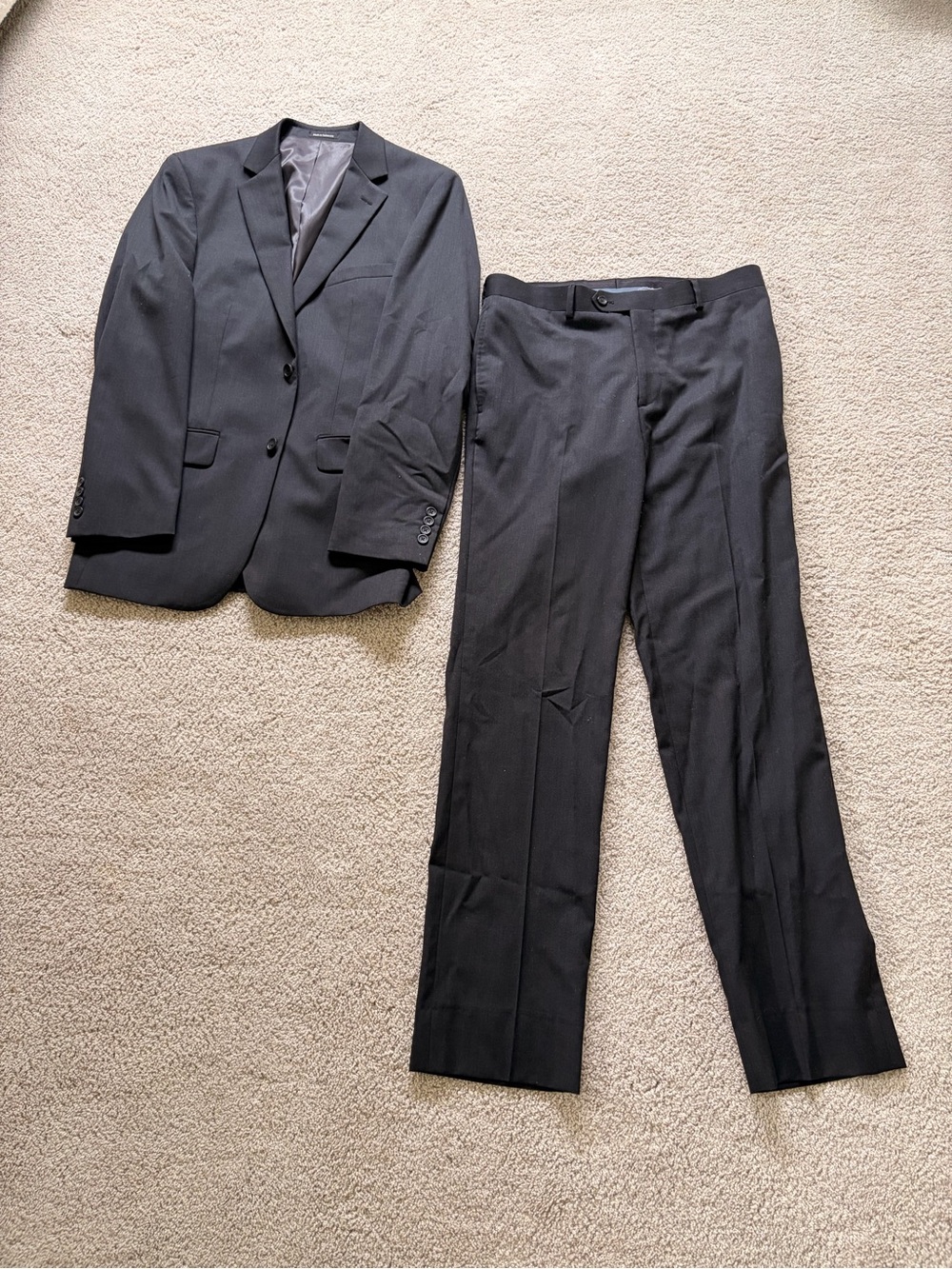 Pronto Uomo Platinum Wool Black Suit